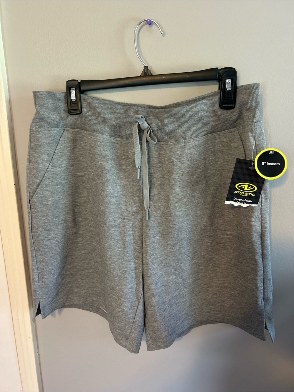 Athletic Works Gray Drawstring Athletic Shorts - Gray